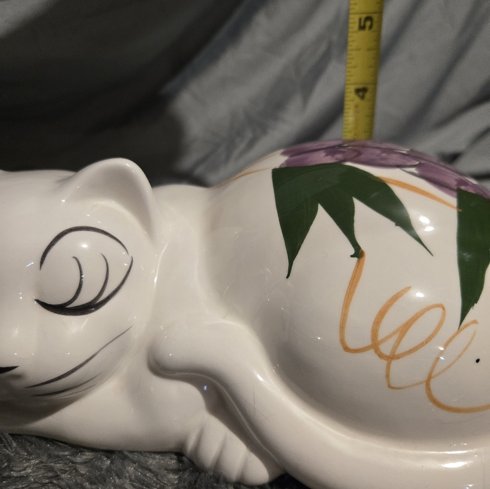 Sleeping cat ceramic figure - Picture 9 of 9